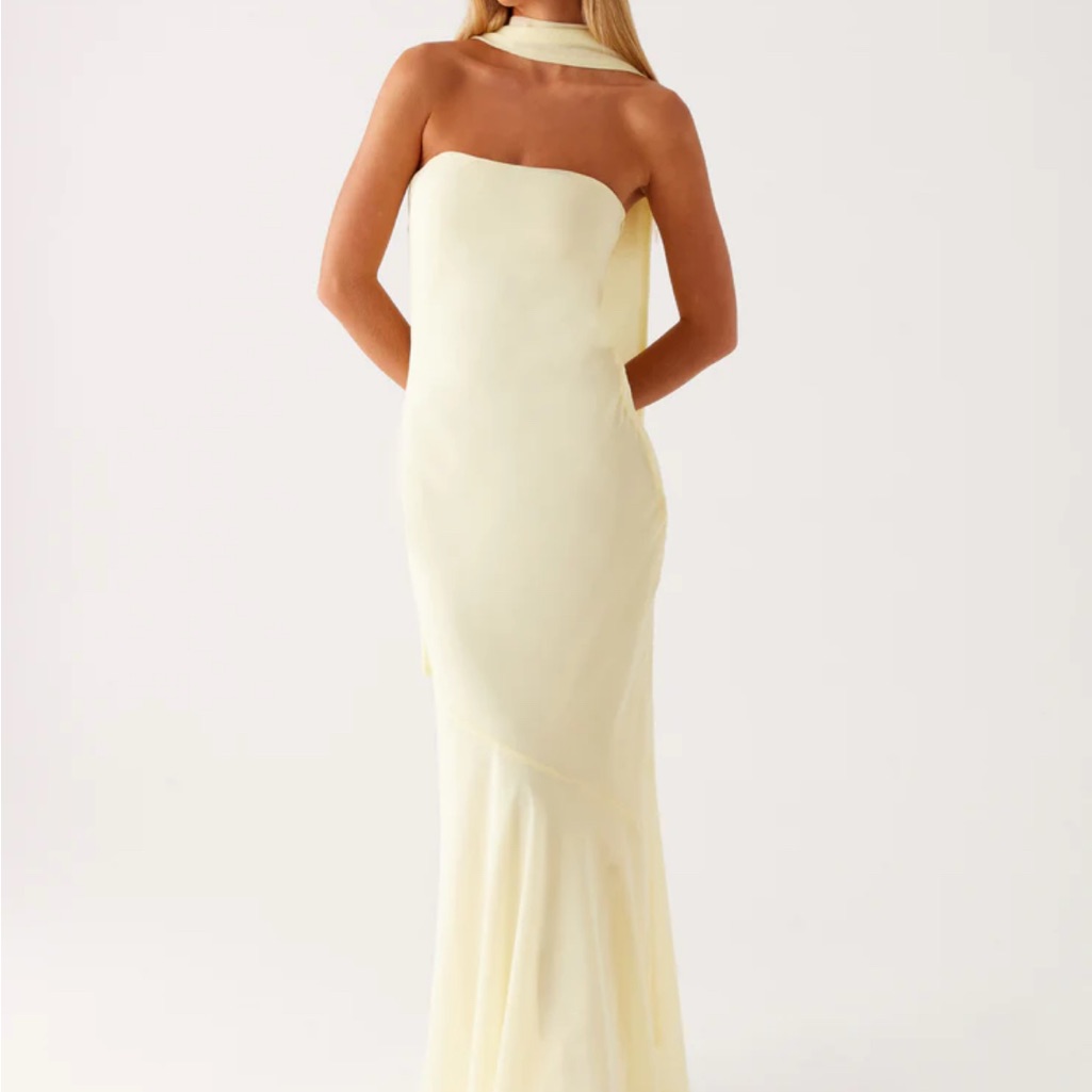 Peppermayo Under The Pagoda Maxi Dress - Light Yellow Nwt